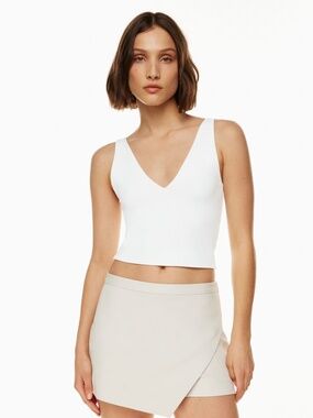 Artizia Contour V-Neck Tank White XS